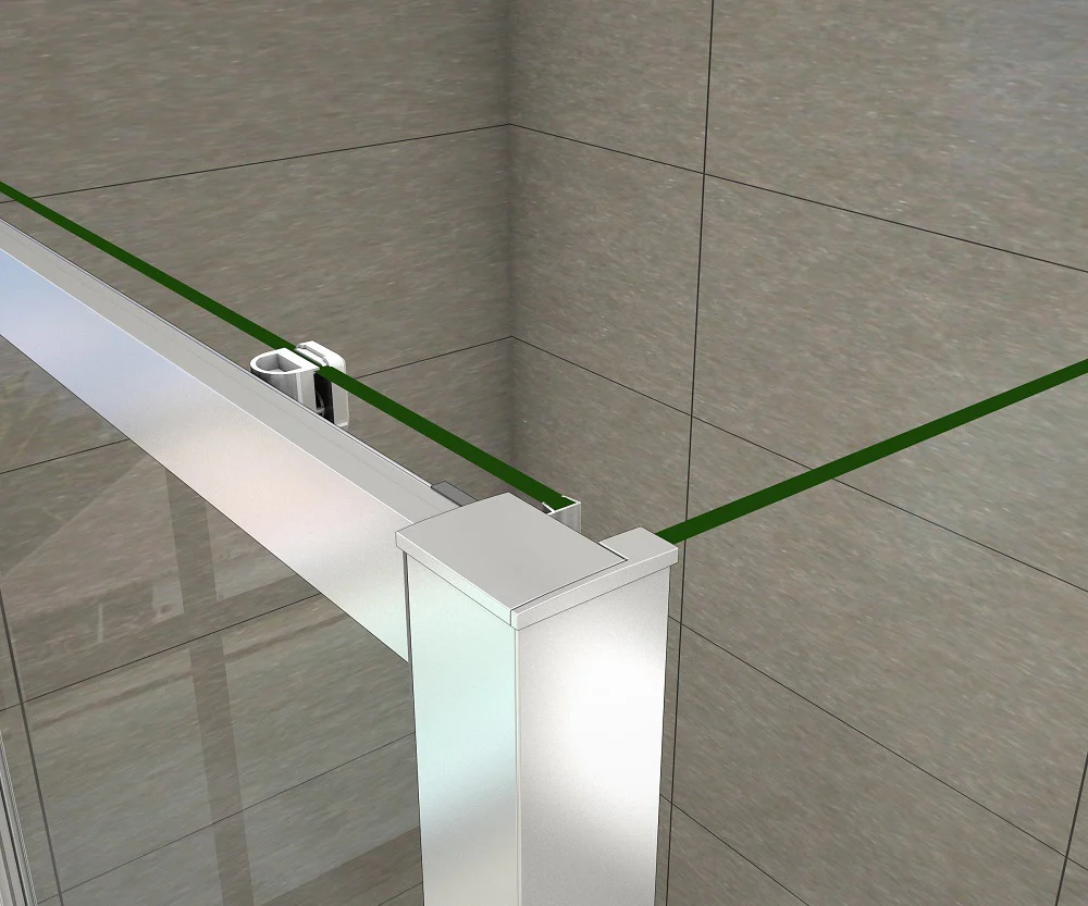 AICA Sliding Shower Enclosures Glass Door Rectangle 100-170cm - Image 12