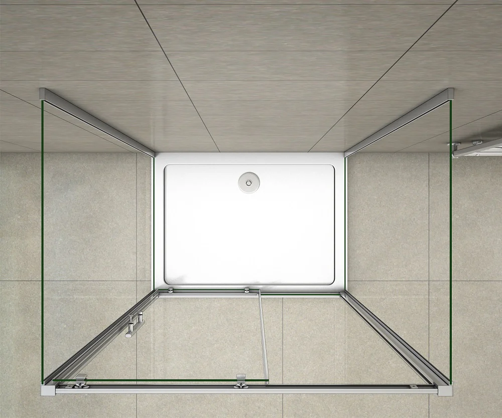 AICA Sliding Shower Enclosures Glass Door Rectangle 100-170cm - Image 15
