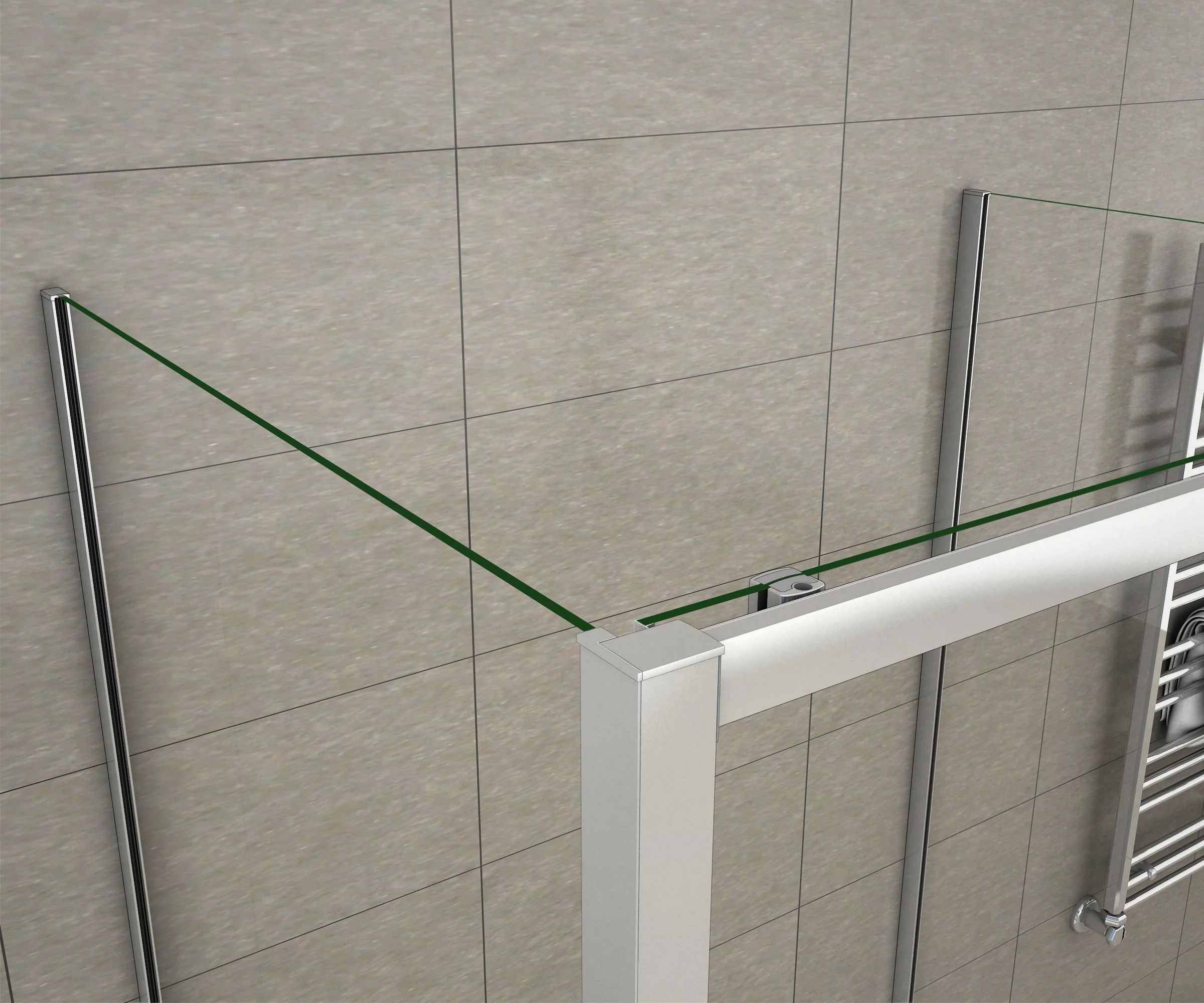 AICA Sliding Shower Enclosures Glass Door Rectangle 100-170cm - Image 18